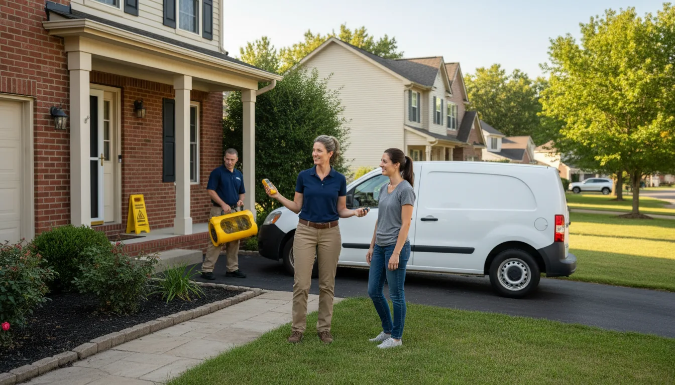 Residential water damage restoration in Lecompte, LA